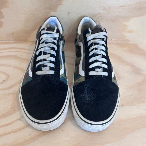 Vans Off The Wall - Old Skool Woodland Camo - Sneakers - Black/Green - Men's -11 - Picture 2 of 9